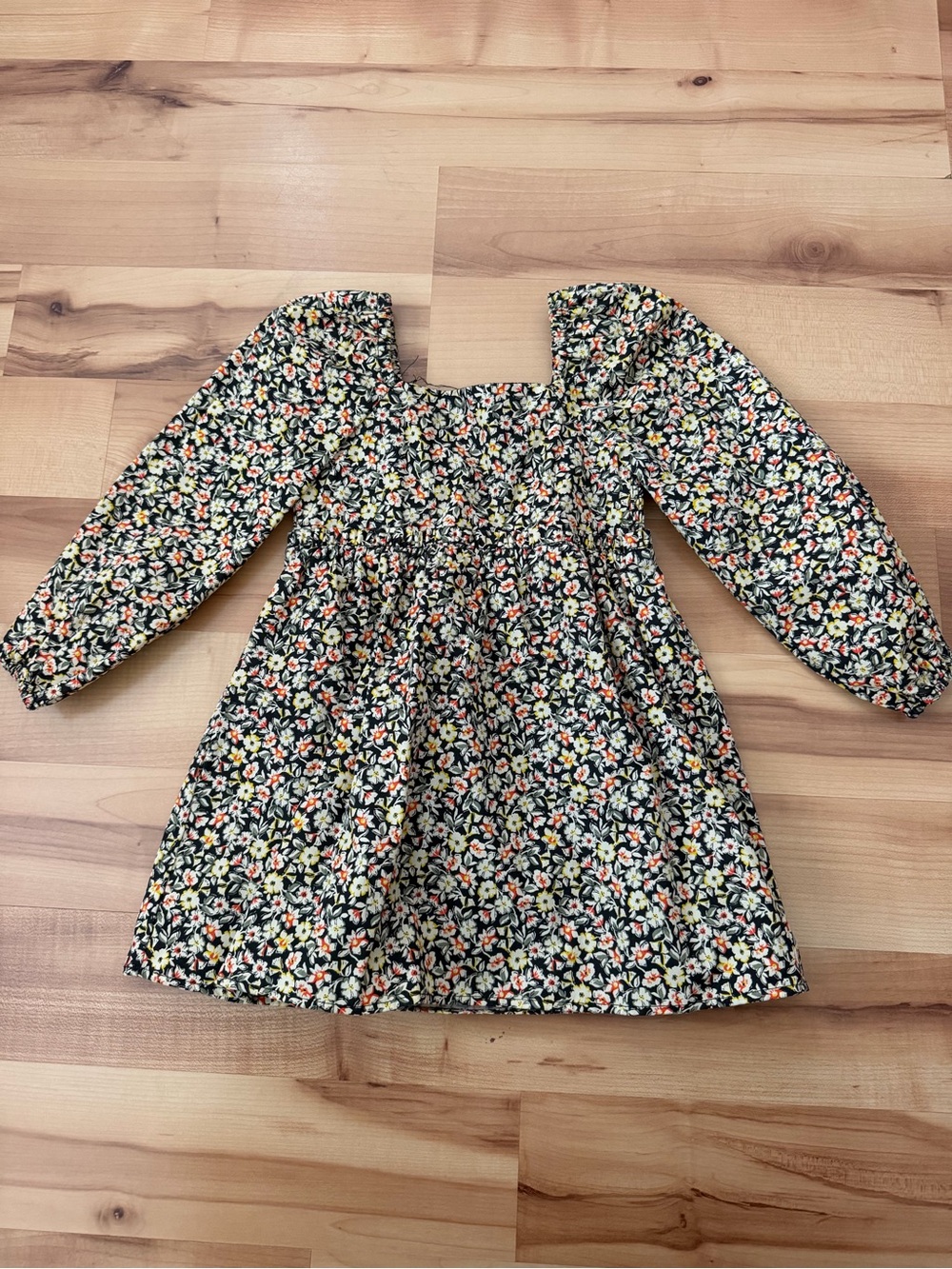 Copper Key Black Floral Long-Sleeve Girls Dress